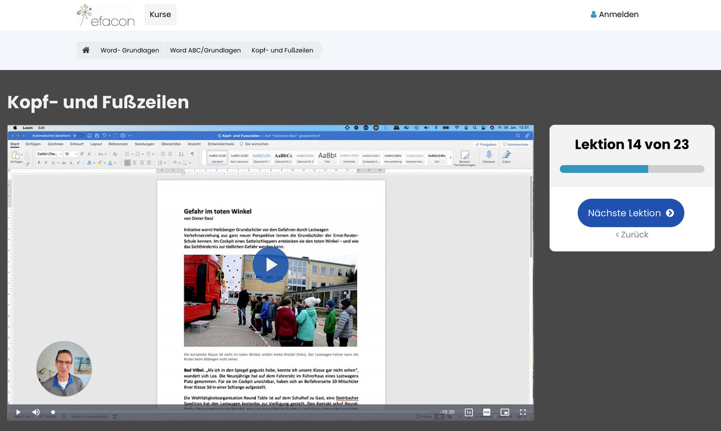 Online-Akademie: MS Word Grundlagen mit anschaulichen Beispielen