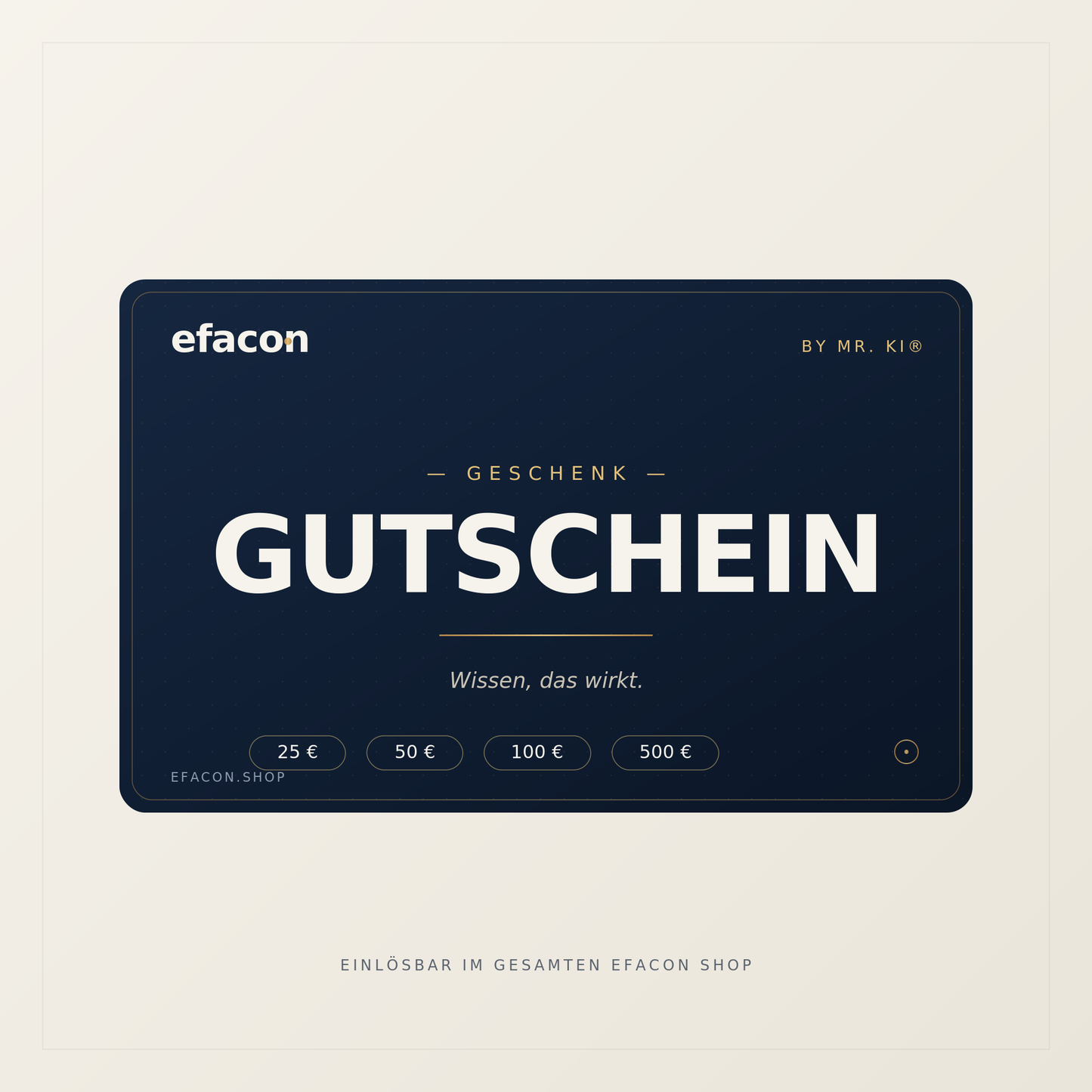 Gutschein efacon-Shop